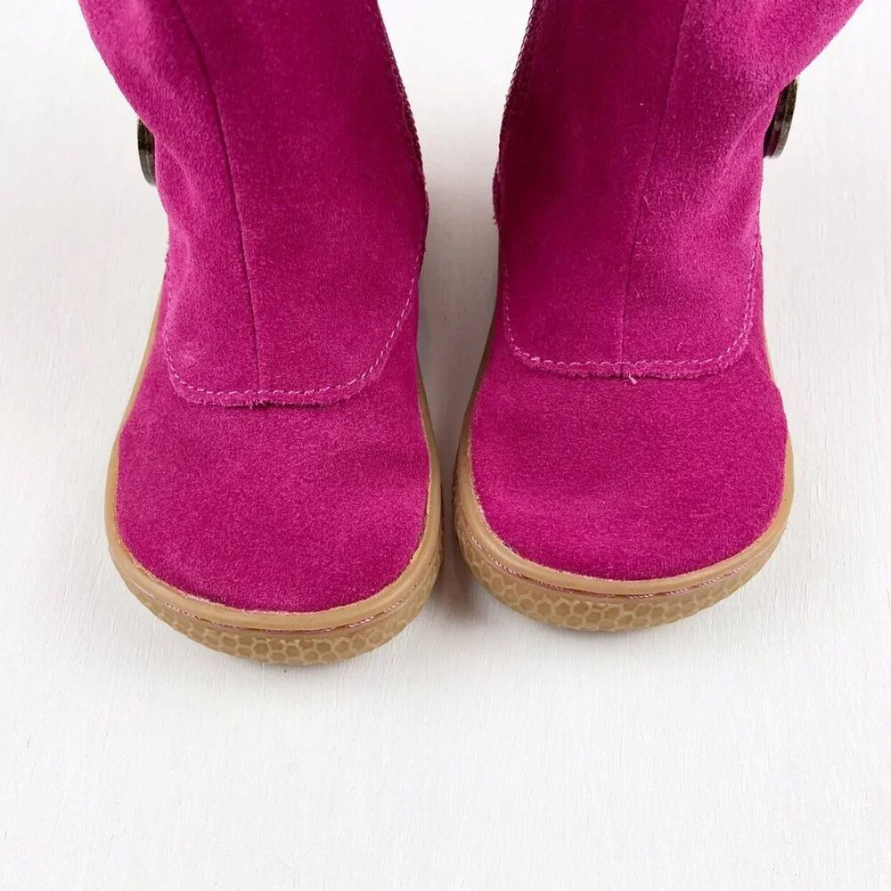 Livie & Luca Tiempo Boots in Fuchsia Suede 4 Infant